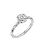 1 3/8 ctw Round Lab Grown Diamond Halo Engagement Ring