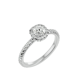 1 3/8 ctw Round Lab Grown Diamond Halo Engagement Ring