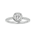 1 3/8 ctw Round Lab Grown Diamond Halo Engagement Ring