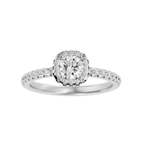 1 3/8 ctw Round Lab Grown Diamond Halo Engagement Ring