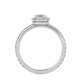 1 3/8 ctw Round Lab Grown Diamond Halo Engagement Ring