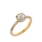 1 3/8 ctw Round Lab Grown Diamond Halo Engagement Ring