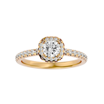 1 3/8 ctw Round Lab Grown Diamond Halo Engagement Ring