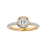 1 3/8 ctw Round Lab Grown Diamond Halo Engagement Ring