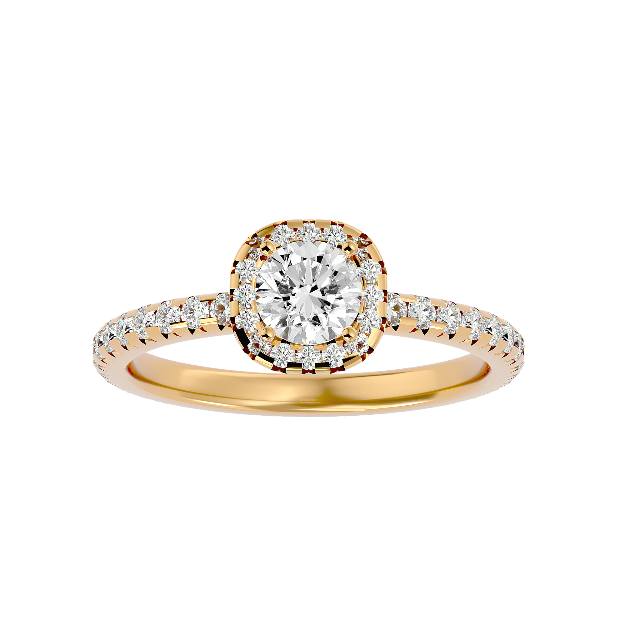 1 3/8 ctw Round Lab Grown Diamond Halo Engagement Ring