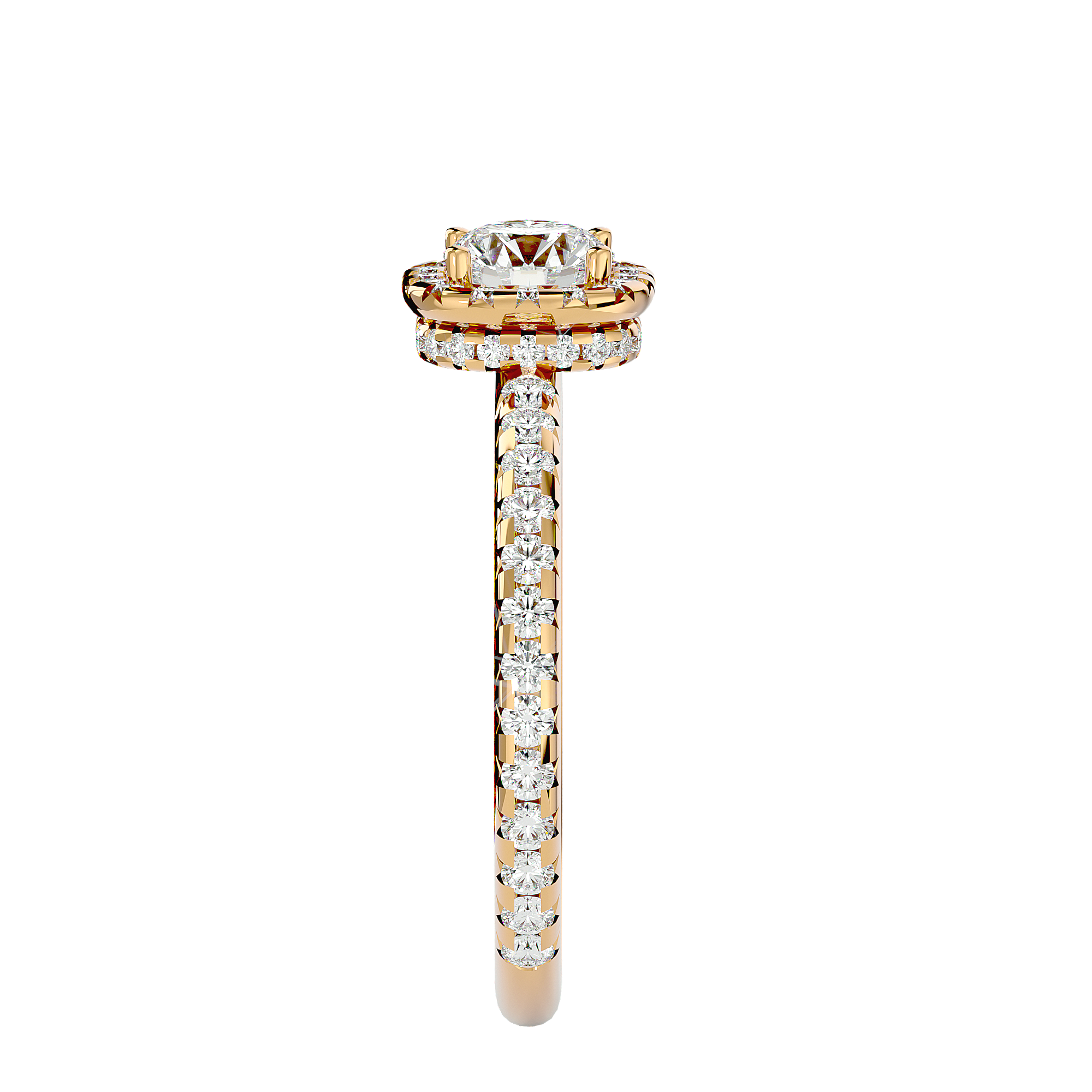 1 3/8 ctw Round Lab Grown Diamond Halo Engagement Ring