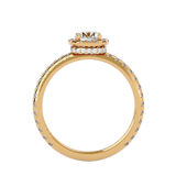 1 3/8 ctw Round Lab Grown Diamond Halo Engagement Ring