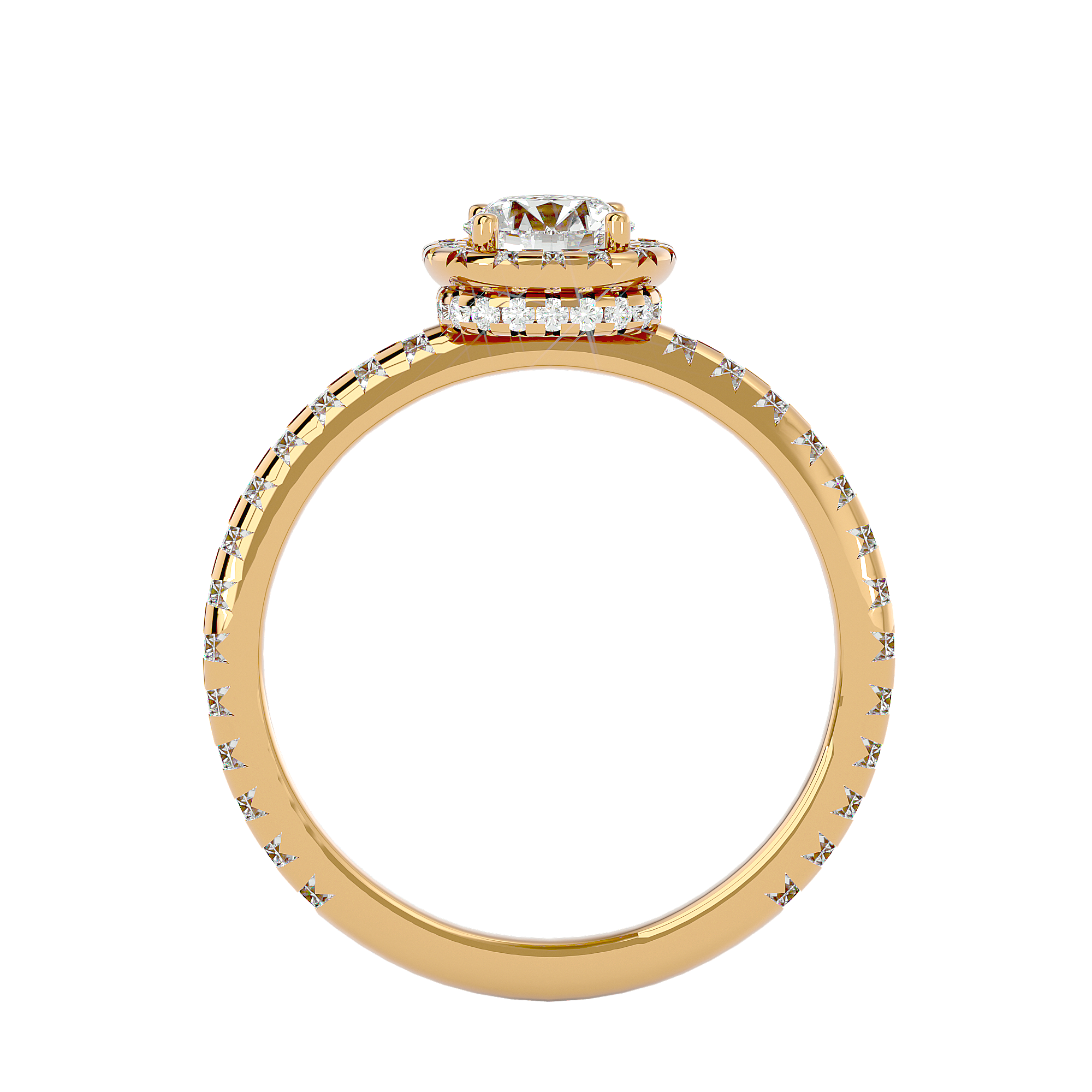 1 3/8 ctw Round Lab Grown Diamond Halo Engagement Ring