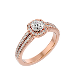 1 ctw Round Lab Grown Diamond Halo Engagement Ring