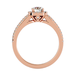 1 ctw Round Lab Grown Diamond Halo Engagement Ring