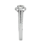 1 ctw Round Lab Grown Diamond Halo Engagement Ring
