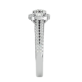 1 ctw Round Lab Grown Diamond Halo Engagement Ring
