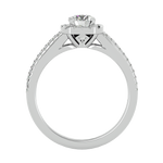 1 ctw Round Lab Grown Diamond Halo Engagement Ring