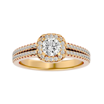 1 ctw Round Lab Grown Diamond Halo Engagement Ring