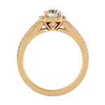 1 ctw Round Lab Grown Diamond Halo Engagement Ring