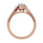 1 ctw Round Lab Grown Diamond Halo Engagement Ring