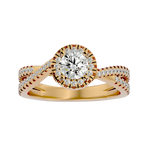 1 ctw Round Lab Grown Diamond Halo Engagement Ring