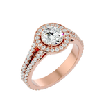 1 7/8 ctw Round Lab Grown Diamond Halo Engagement Ring