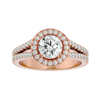 1 7/8 ctw Round Lab Grown Diamond Halo Engagement Ring