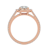1 7/8 ctw Round Lab Grown Diamond Halo Engagement Ring