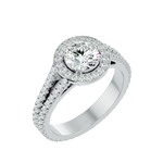 1 7/8 ctw Round Lab Grown Diamond Halo Engagement Ring