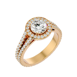 1 7/8 ctw Round Lab Grown Diamond Halo Engagement Ring