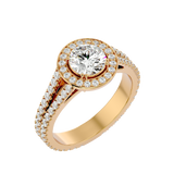 1 7/8 ctw Round Lab Grown Diamond Halo Engagement Ring