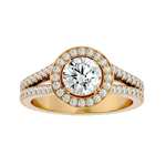 1 7/8 ctw Round Lab Grown Diamond Halo Engagement Ring
