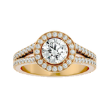 1 7/8 ctw Round Lab Grown Diamond Halo Engagement Ring