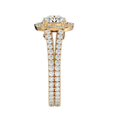 1 7/8 ctw Round Lab Grown Diamond Halo Engagement Ring