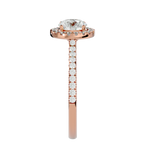 1 1/3 ctw Round Lab Grown Diamond Halo Engagement Ring
