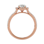 1 1/3 ctw Round Lab Grown Diamond Halo Engagement Ring