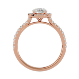 1 1/3 ctw Round Lab Grown Diamond Halo Engagement Ring