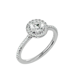1 1/3 ctw Round Lab Grown Diamond Halo Engagement Ring