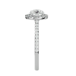 1 1/3 ctw Round Lab Grown Diamond Halo Engagement Ring