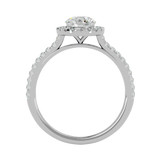 1 1/3 ctw Round Lab Grown Diamond Halo Engagement Ring