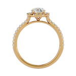 1 1/3 ctw Round Lab Grown Diamond Halo Engagement Ring