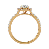 1 1/3 ctw Round Lab Grown Diamond Halo Engagement Ring