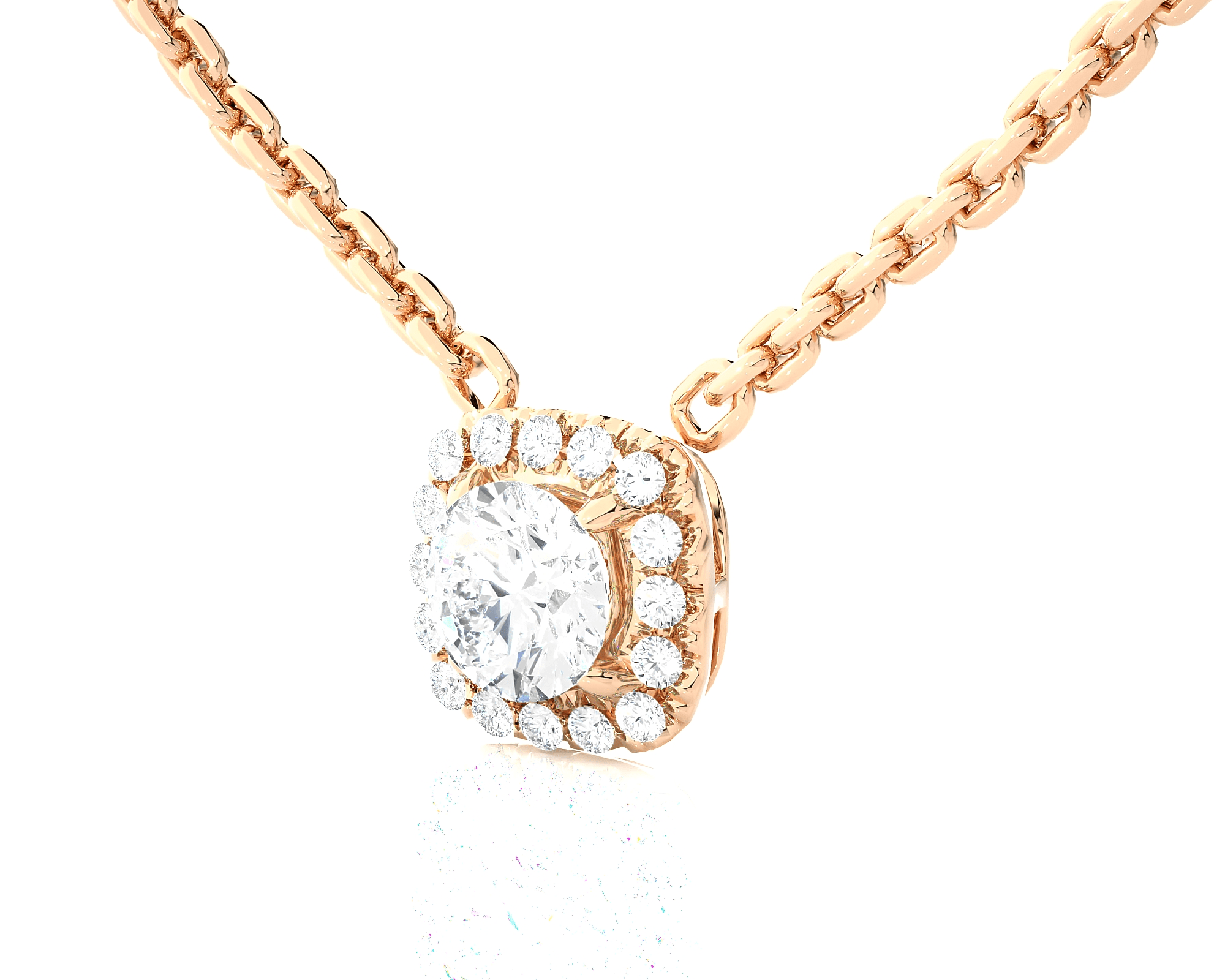 3/4  ctw Round Lab Grown Diamond Solitaire Pendant