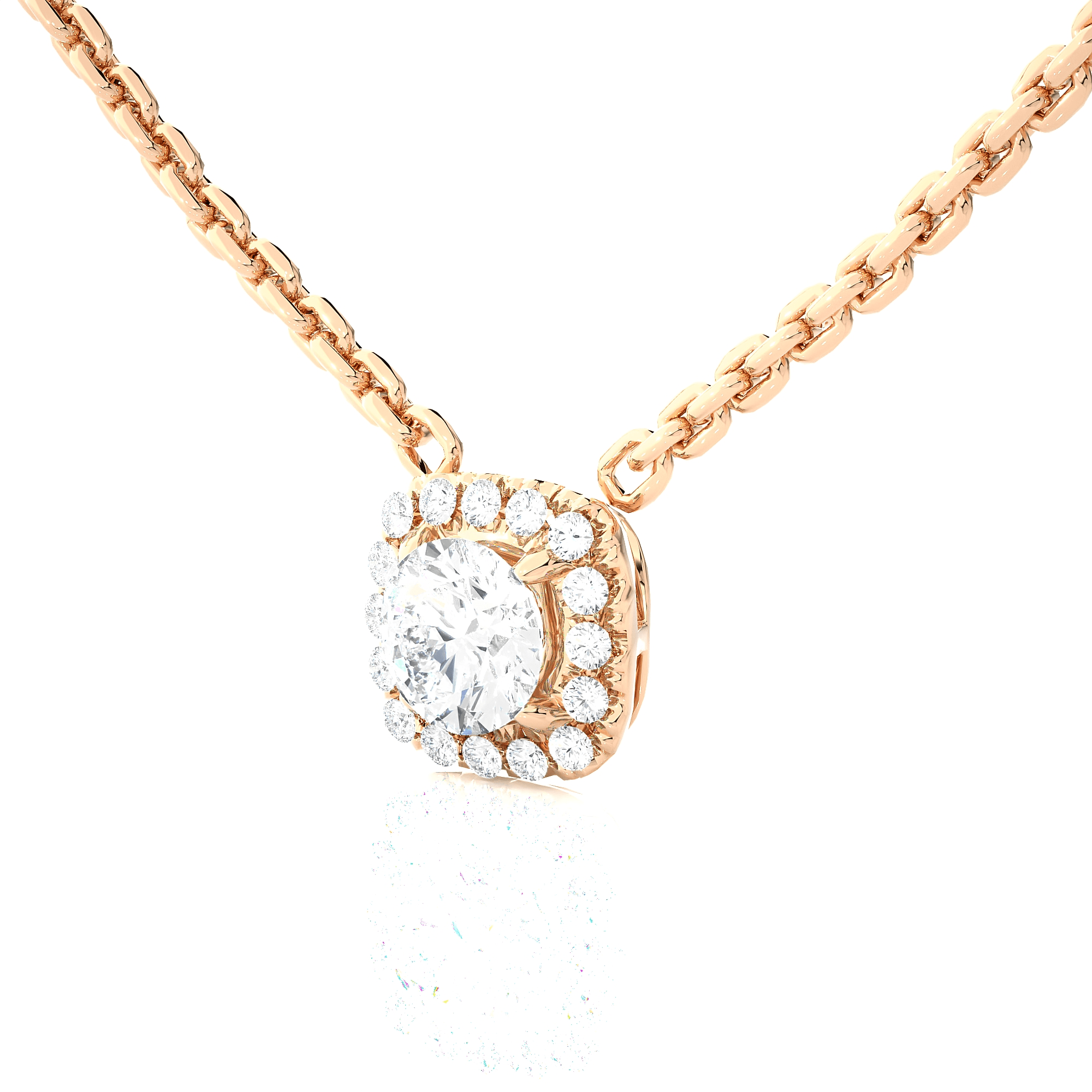 3/4  ctw Round Lab Grown Diamond Solitaire Pendant