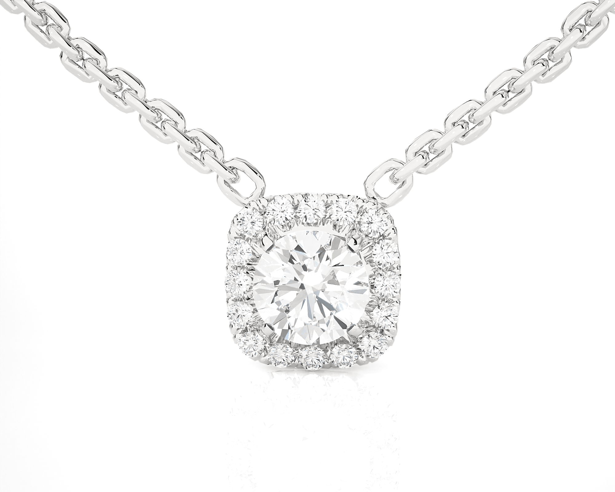 3/4  ctw Round Lab Grown Diamond Solitaire Pendant