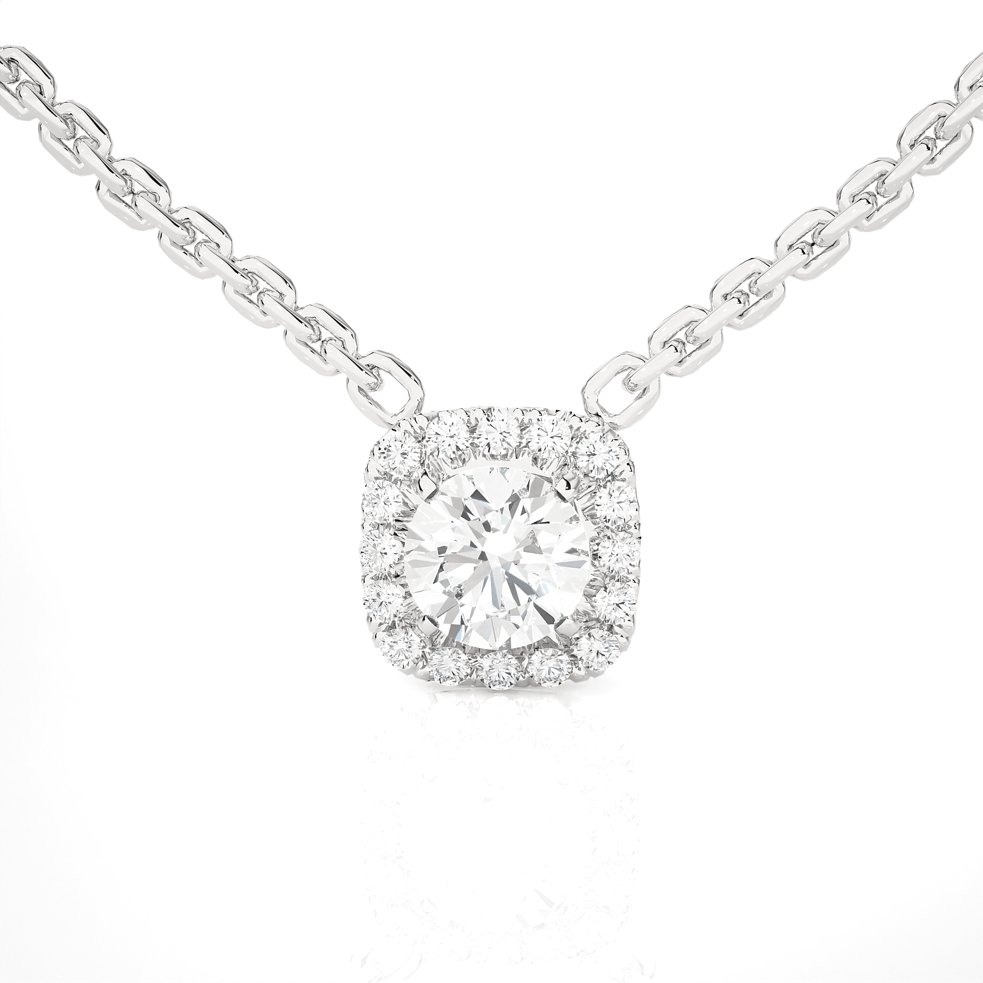 3/4  ctw Round Lab Grown Diamond Solitaire Pendant