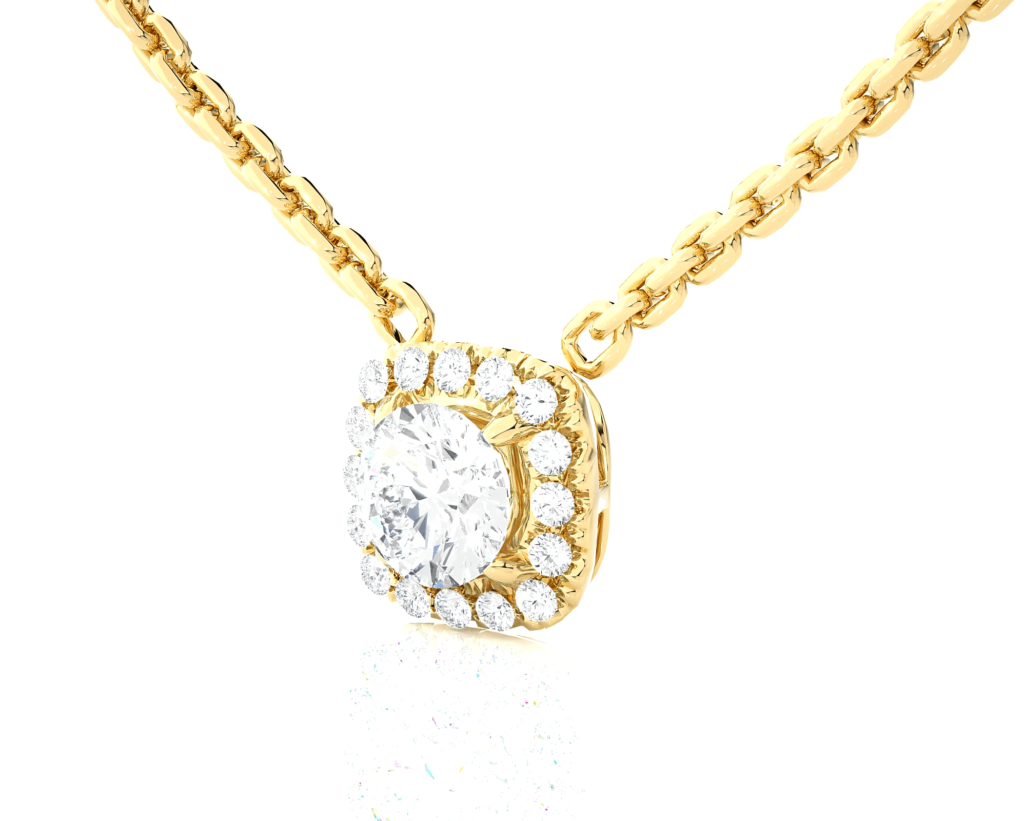 3/4  ctw Round Lab Grown Diamond Solitaire Pendant