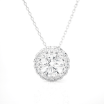 1 1/3  ctw Round Lab Grown Diamond Solitaire Pendant