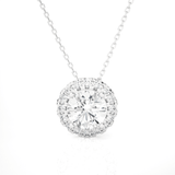 1 1/3  ctw Round Lab Grown Diamond Solitaire Pendant