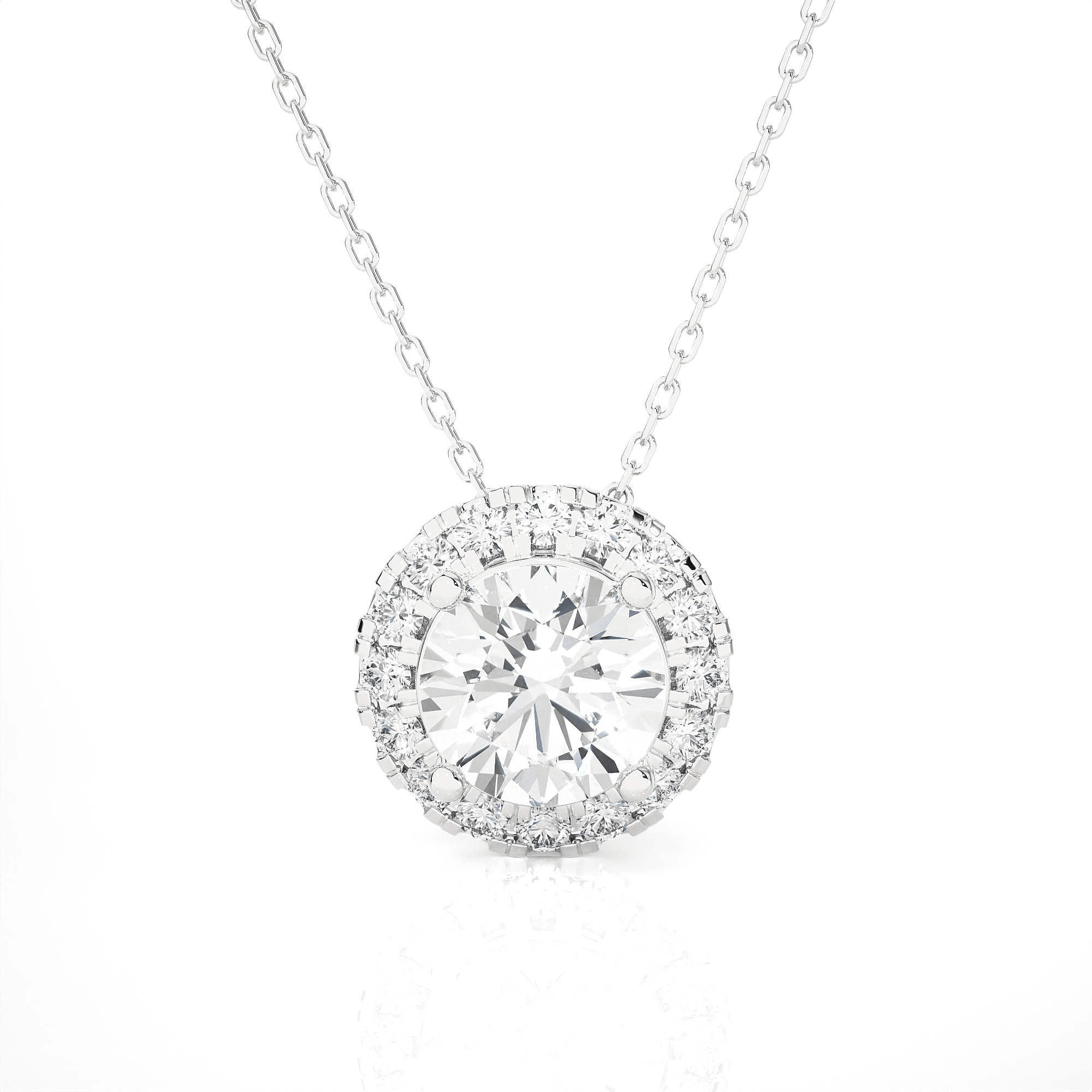 1 1/3  ctw Round Lab Grown Diamond Solitaire Pendant