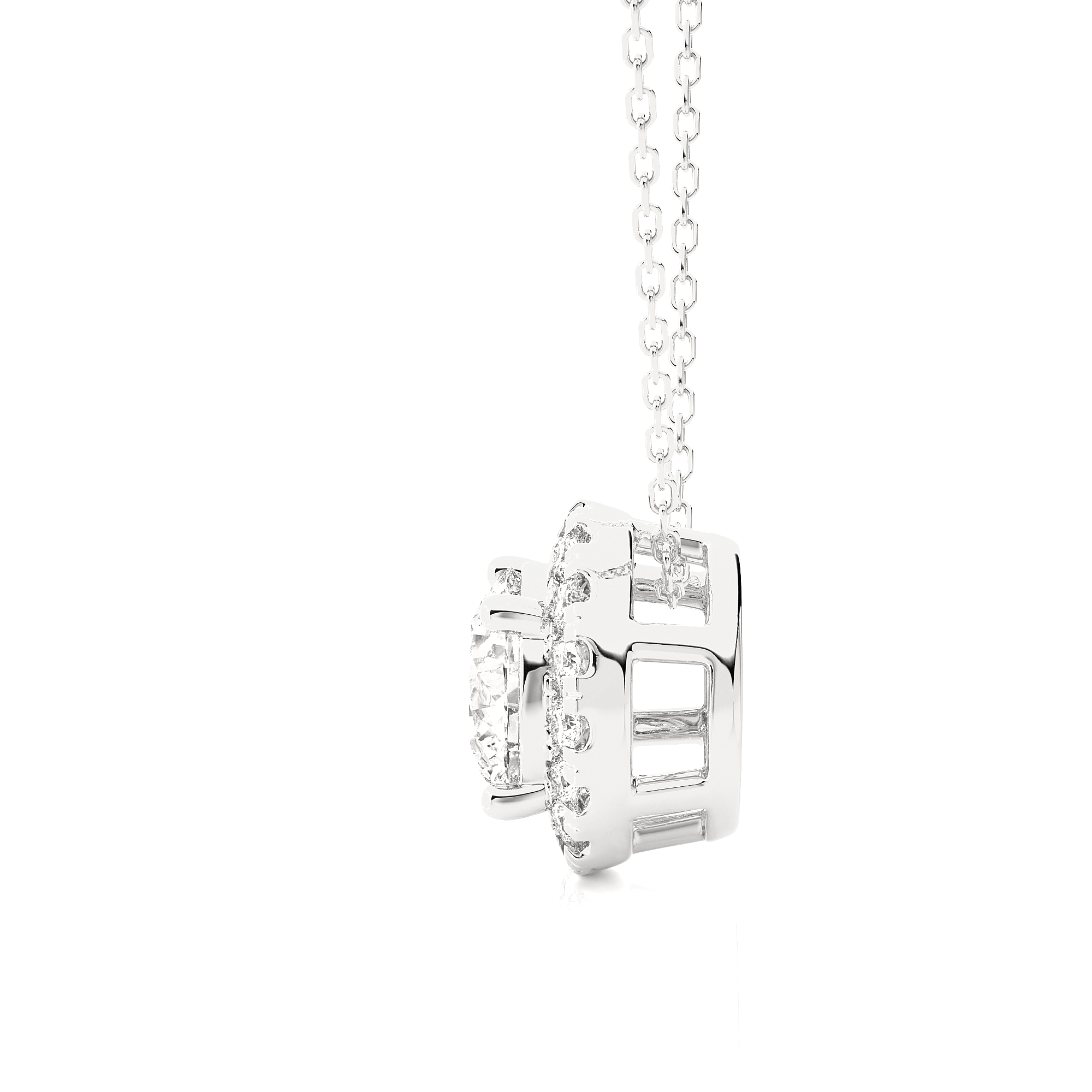 1 1/3  ctw Round Lab Grown Diamond Solitaire Pendant