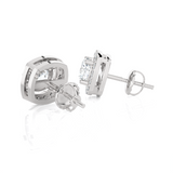 1 ctw Round Lab Grown Diamond Halo Stud Earrings