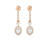 1/2 ctw Oval Lab Grown Diamond Drop Earrings