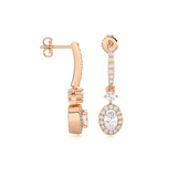 1/2 ctw Oval Lab Grown Diamond Drop Earrings